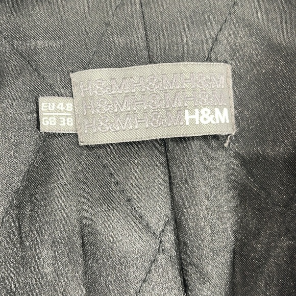 H&M brown corduroy three button long coat pockets men’s 38 medium collar jacket - Picture 11 of 14